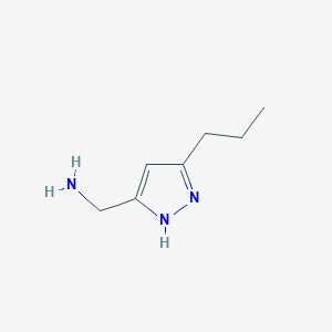 Chemical structure of 3-(Aminomethyl)-5-propylpyrazole