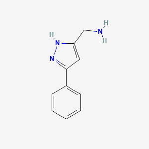 Chemical structure of 3-(Aminomethyl)-5-phenylpyrazole