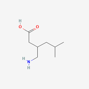 Chemical structure of 3-(Aminomethyl)-5-methylhexanoic acid