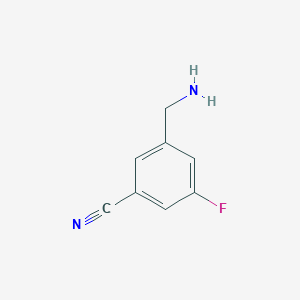 Chemical structure of 3-(Aminomethyl)-5-fluorobenzonitrile