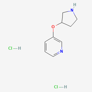 Chemical structure of 3-(Aminomethyl)-3,4-dihydro-2H-benzo[b][1,4]oxazine Dihydrochloride