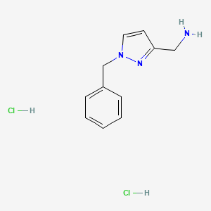 Chemical structure of 3-(Aminomethyl)-1-benzylpyrazole Dihydrochloride