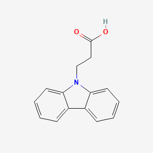 Chemical structure of 3-(9H-carbazol-9-yl)propanoic acid