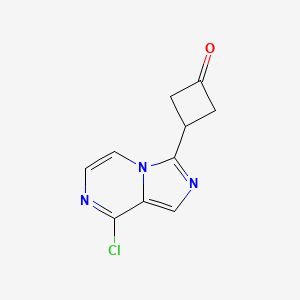 Chemical structure of 3-(8-Chloroimidazo[1,5-a]pyrazin-3-yl)cyclobutanone