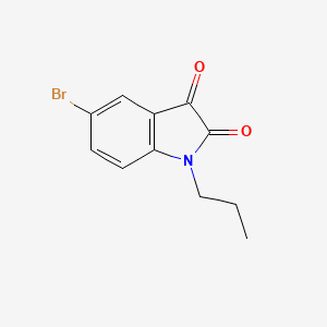 Chemical structure of 3-(7-bromo-1H-indol-3-yl)propanoicacid