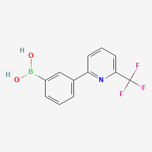 Chemical structure of 3-(6-Trifluoromethylpyridin-2-yl)phenylboronic acid
