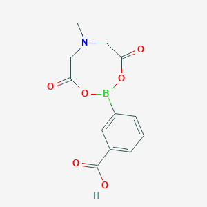Chemical structure of 3-(6-Methyl-4,8-dioxo-1,3,6,2-dioxazaborocan-2-yl)benzoic acid