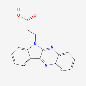 Chemical structure of 3-Indolo[2,3-b]quinoxalin-6-yl-propionic acid