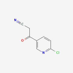 Chemical structure of 3-(6-Chloropyridin-3-YL)-3-oxopropanenitrile