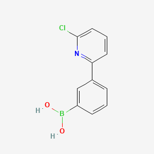 Chemical structure of 3-(6-Chloropyridin-2-yl)phenylboronic acid