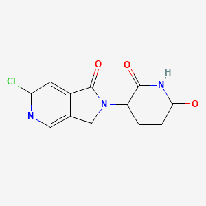 Chemical structure of 3-(6-Chloro-1-oxo-1,3-dihydro-2H-pyrrolo[3,4-c]pyridin-2-yl)piperidine-2,6-dione