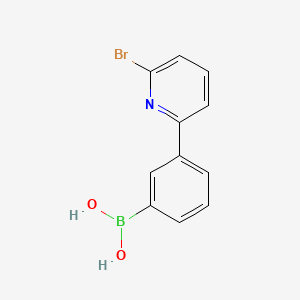 Chemical structure of 3-(6-Bromopyridin-2-yl)phenylboronic acid