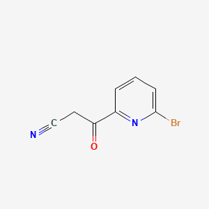 Chemical structure of 3-(6-Bromo-pyridin-2-YL)-3-oxo-propionitrile
