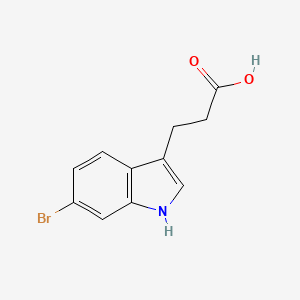 Chemical structure of 3-(6-bromo-1H-indol-3-yl)propanoic Acid