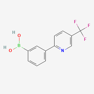 Chemical structure of 3-(5-Trifluoromethylpyridin-2-yl)phenylboronic acid