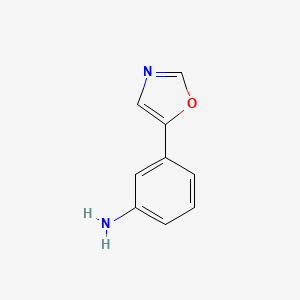 Chemical structure of 3-(5-Oxazolyl)aniline