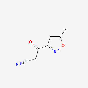 Chemical structure of 3-(5-Methylisoxazol-3-yl)-3-oxopropanenitrile