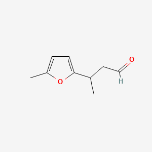 Chemical structure of 3-(5-Methyl-2-furyl)butanal