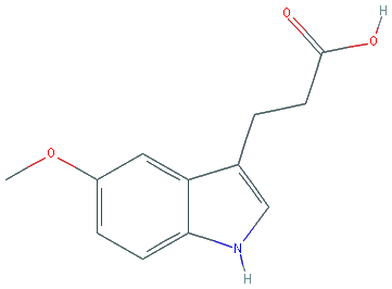 Chemical structure of 3-(5-Methoxy-1H-indol-3-yl)propanoic acid