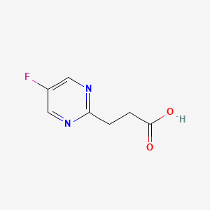 Chemical structure of 3-(5-Fluoropyrimidin-2-yl)propanoic acid