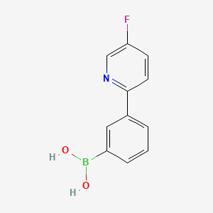 Chemical structure of 3-(5-fluoro-2-pyridinyl)phenylboronic acid