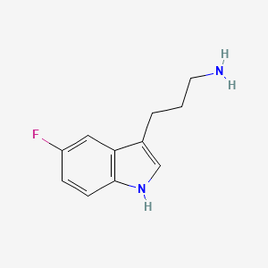 Chemical structure of 3-(5-fluoro-1H-indol-3-yl)propan-1-amine