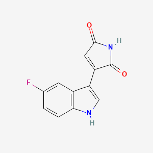 Chemical structure of 3-(5-Fluoro-1H-indol-3-yl)-1H-pyrrole-2,5-dione