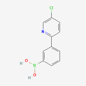 Chemical structure of 3-(5-Chloropyridin-2-yl)phenylboronic acid