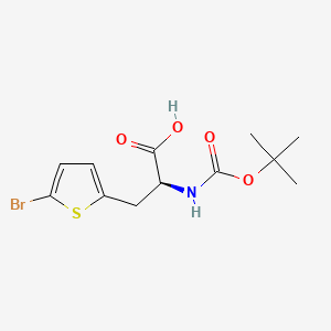 Chemical structure of 3-(5-Bromothiophen-2-yl)-N-(tert-butoxycarbonyl)-L-alanine