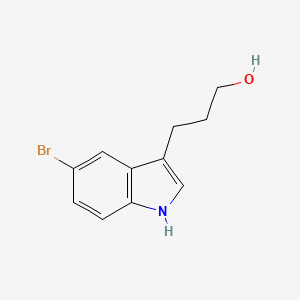 Chemical structure of 3-(5-Bromo-1h-indol-3-yl)propan-1-ol