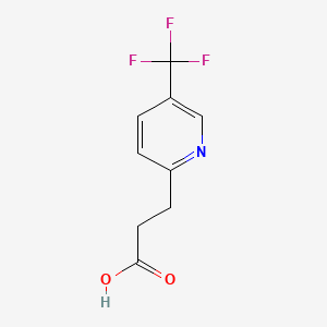 Chemical structure of 3-(5-(Trifluoromethyl)pyridin-2-yl)propanoic acid