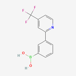 Chemical structure of 3-(4-Trifluoromethylpyridin-2-yl)phenylboronic acid