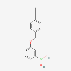 Chemical structure of 3-(4-Tert-butylphenyloxy) phenylboronic acid