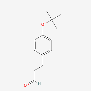 Chemical structure of 3-(4-tert-butoxyphenyl)propanal