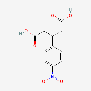 Chemical structure of 3-(4-Nitrophenyl)pentanedioic acid