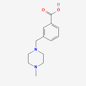 Chemical structure of 3-(4-Methylpiperazin-1-ylmethyl)benzoic acid