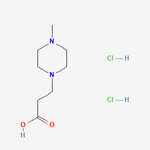 Chemical structure of 3-(4-Methylpiperazin-1-yl)propanoic acid dihydrochloride