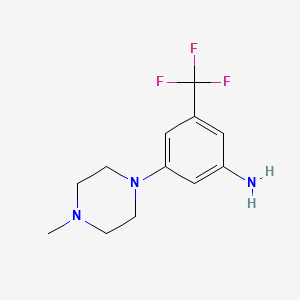 Chemical structure of 3-(4-Methylpiperazin-1-yl)-5-(trifluoromethyl)aniline