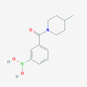 Chemical structure of 3-(4-Methyl-1-piperidinylcarbonyl)benzeneboronic acid