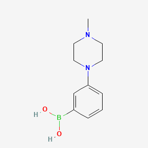 Chemical structure of 3-(4-Methyl-1-piperazinyl)phenylboronic Acid
