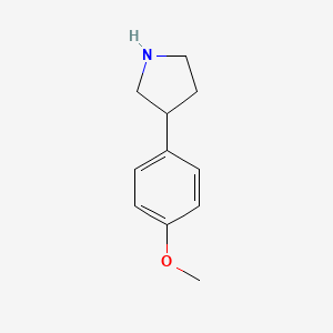 Chemical structure of 3-(4-Methoxyphenyl)pyrrolidine