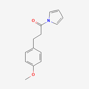 Chemical structure of 3-(4-Methoxyphenyl)-1-(pyrrol-1-yl)propan-1-one