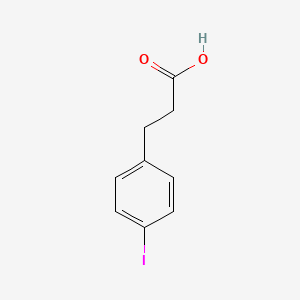 Chemical structure of 3-(4-iodophenyl)propanoic acid