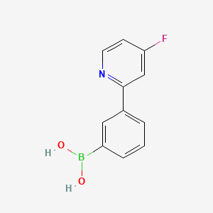 Chemical structure of 3-(4-Fluoropyridin-2-yl)phenylboronic acid
