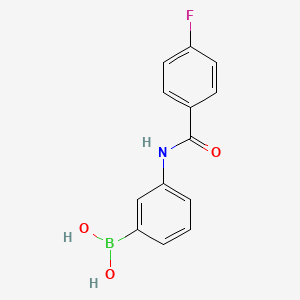 Chemical structure of 3-(4-Fluorophenylformamide) phenylboronic acid