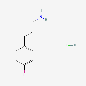 Chemical structure of 3-(4-Fluorophenyl)propan-1-amine hydrochloride