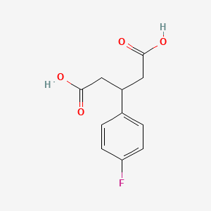 Chemical structure of 3-(4-Fluorophenyl)pentanedioic acid