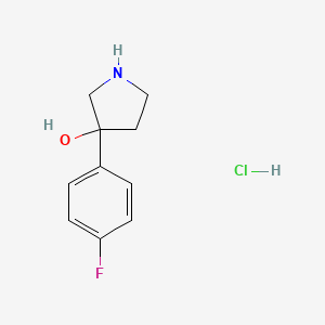 Chemical structure of 3-(4-Fluorophenyl)morpholine hydrochloride