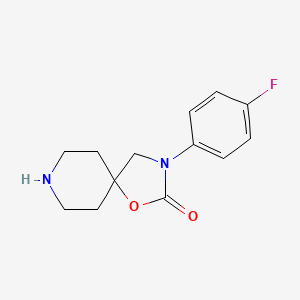 Chemical structure of 3-(4-Fluorophenyl)-1-oxa-3,8-diazaspiro(4.5)decan-2-one
