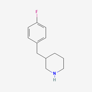Chemical structure of 3-(4-fluorobenzyl)piperidine